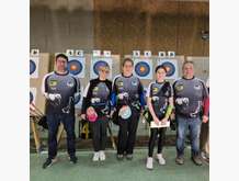 Vincent, stecy, Françoise, Séraphine et Bruno. Les archers SQTA du dimanche 