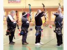 les 1/4 de finales S3HCO. 3 archers de Saint Quentin sur le pas de tir